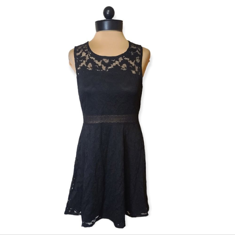Garage Black Lace Dress Medium